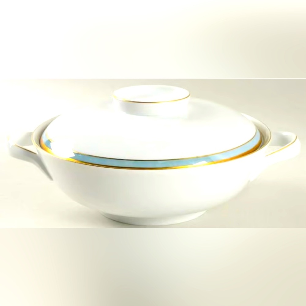 Rosenthal “Gala Blue” Covered Vegetable Dish